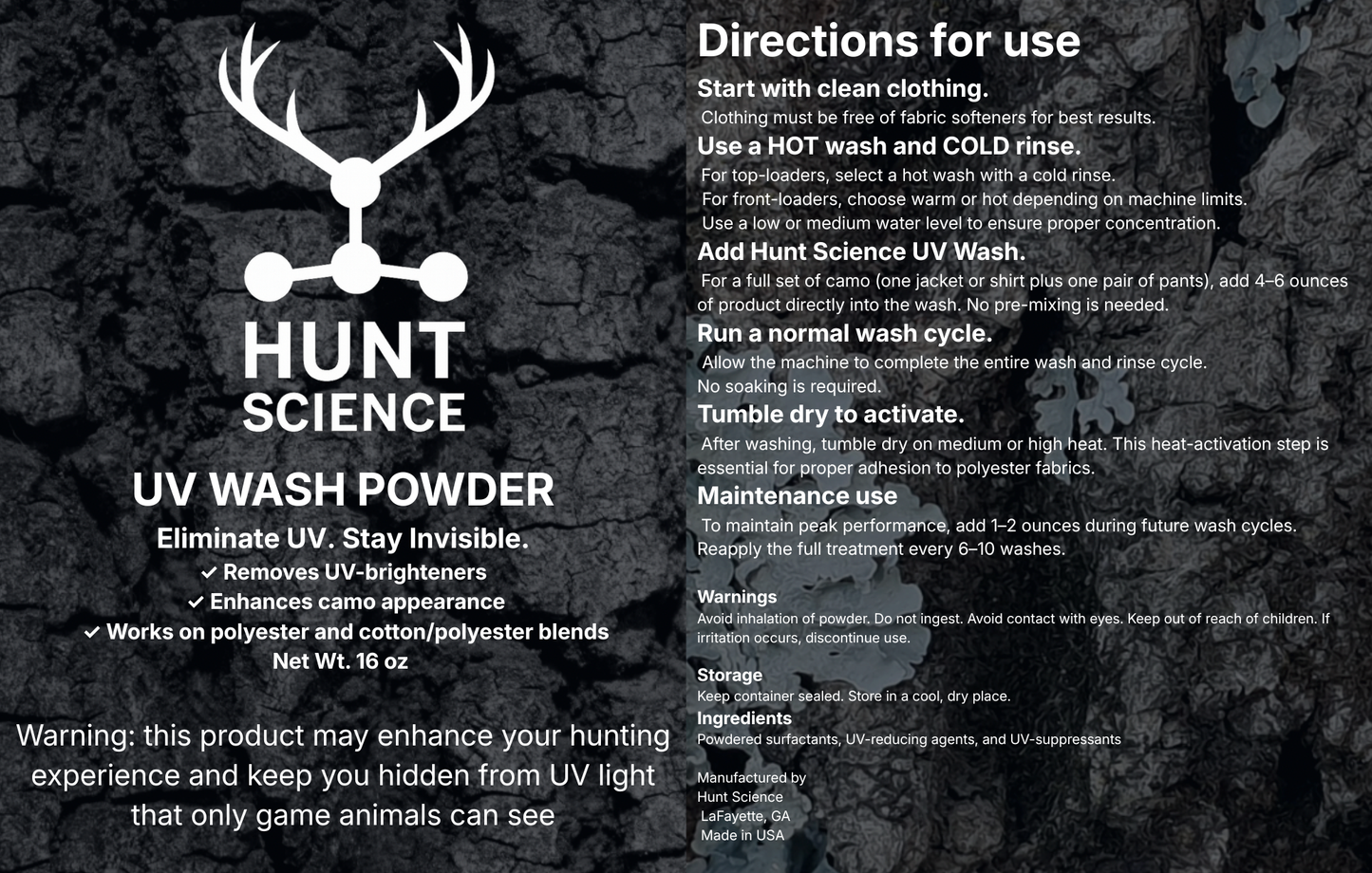 Hunt Science UV Wash